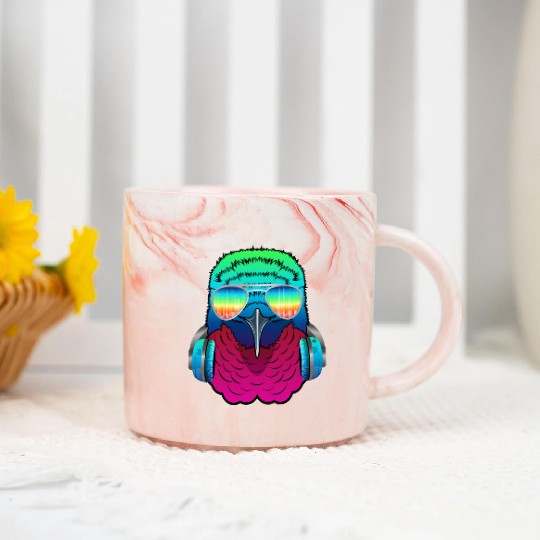 Hummingbird Music DJ - Bird Collection Marble Mugs