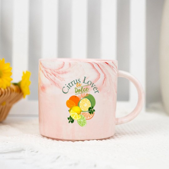 Citrus Lover la Dolce Vita Marble Mugs