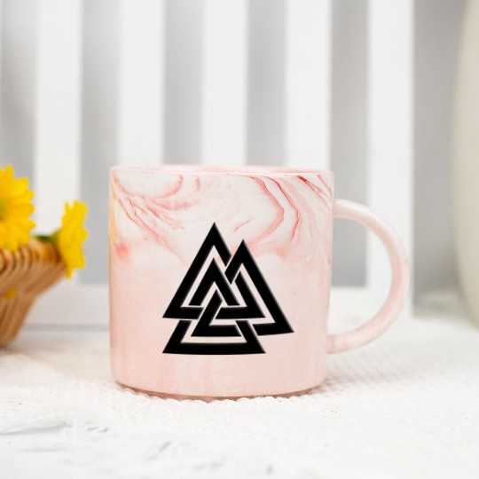 Valknut Pagan Viking Germanic Triangles Symbol Marble Mugs