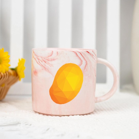 Mango Low Poly Marble Mugs