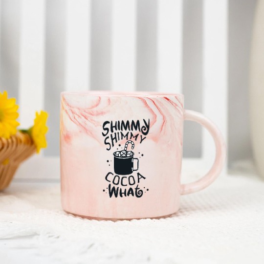 Shimmy Shimmy Hot Cocoa Black Marble Mugs