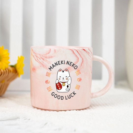Maneki Neko: Lucky Cat Marble Mugs
