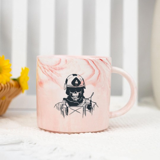 Special Forces Skull Marble Mugs