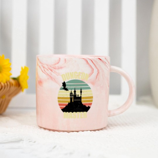 Dungeon Master - Bez I'm DM Smiles Retro Dragon Marble Mugs