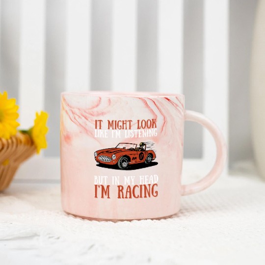 Racing Race Car Driver And Muscle Car Marble Mugs