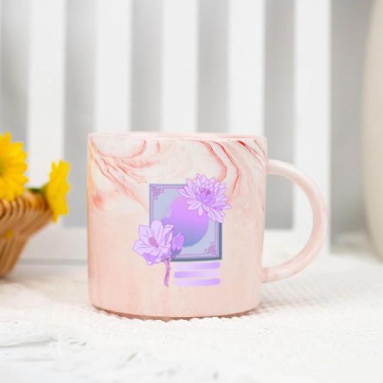 Floral Sunset 2 Marble Mugs