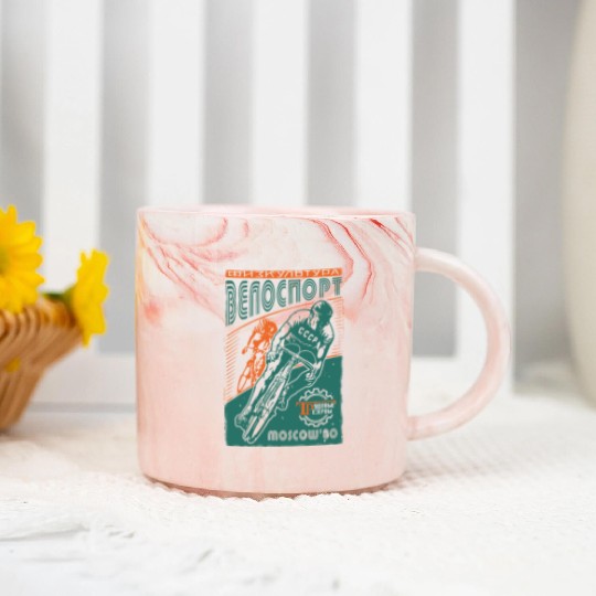 Cycling USSR Lenin Putin Stalin gift Marble Mugs