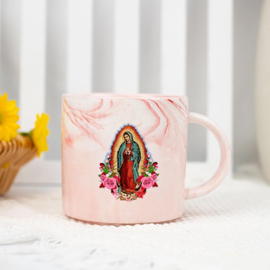 Our Lady Of Guadalupe Saint Virgin Mary birthday c Marble Mugs