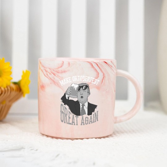 Cute President Make Oktoberfest Great Again Trump Marble Mugs