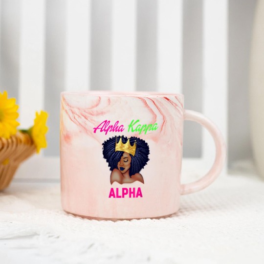 Alpha Kappa AKA Sorority Paraphernalia christmas p Marble Mugs