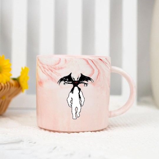 Bigfoot Riding Mothman - Funny Sasquatch Myth Marble Mugs