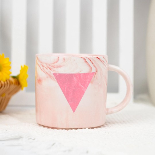 Vintage Gay Pride Pink Triangle Vintage LGBT Marble Mugs