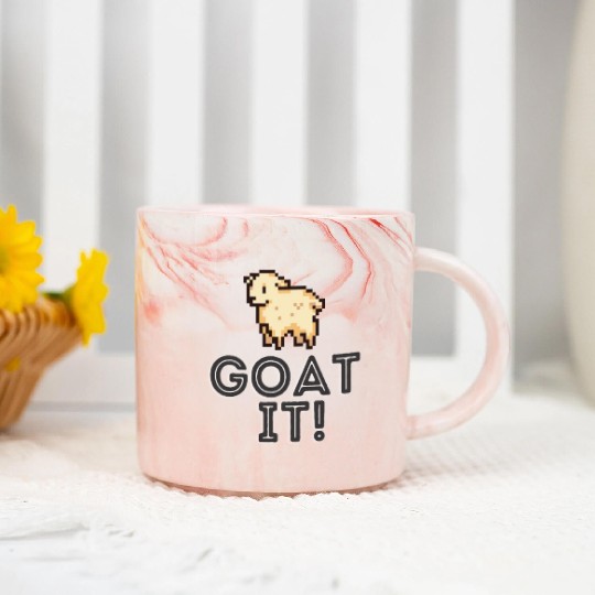 Gamer - Goat it - Level complete Marble Mugs