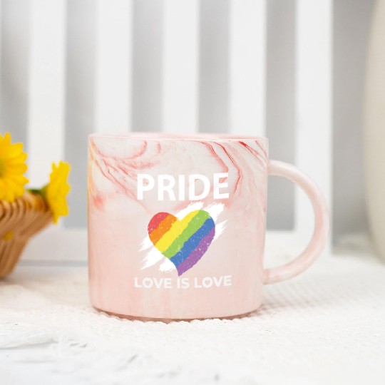 LGBTQAI Pride Love is Love Marble Mugs