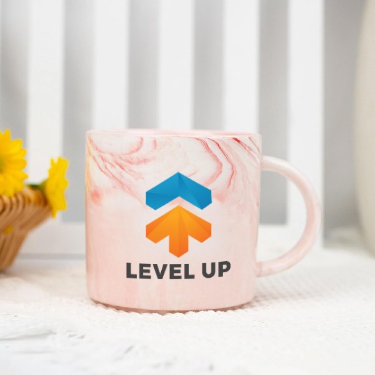 level up Marble Mugs