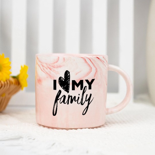 I Love My Family Party Families Parents Reunion Marble Mugs