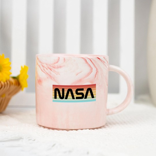 NASA Vintage Style Marble Mugs