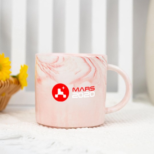 mars perseverance logo Marble Mugs
