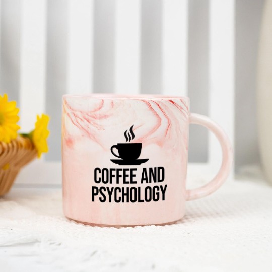 Coffee and Psychology Marble Mugs