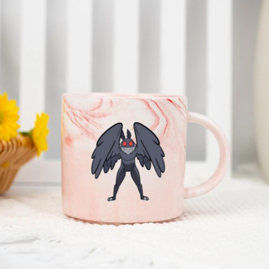 Mothman Mythical Creatures Folklore Cryptid Marble Mugs