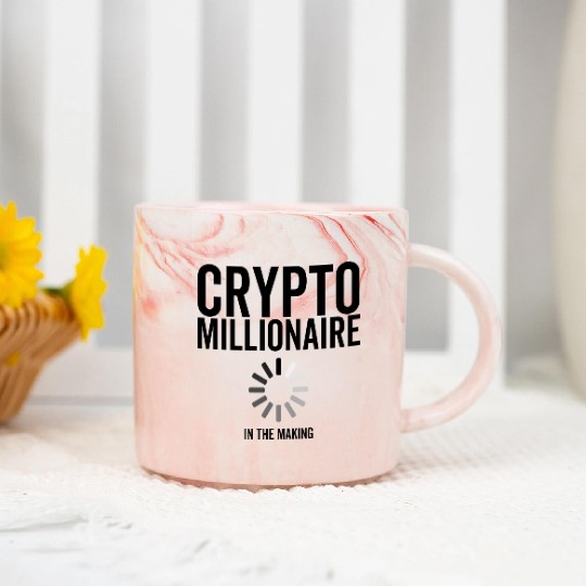 Bitcoin Crypto Millionaire Loading In The Making Marble Mugs