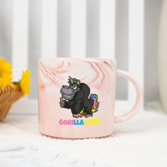 Gorillacorn Unicorn Gorilla Marble Mugs