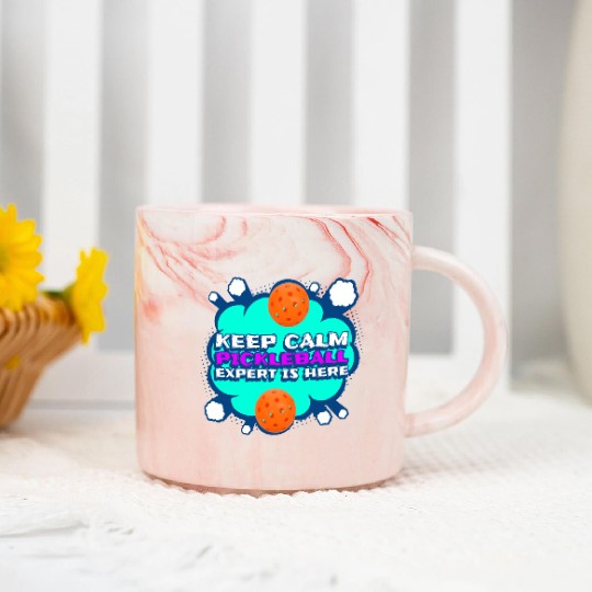 Pickleball Pickleball Pickleball Marble Mugs