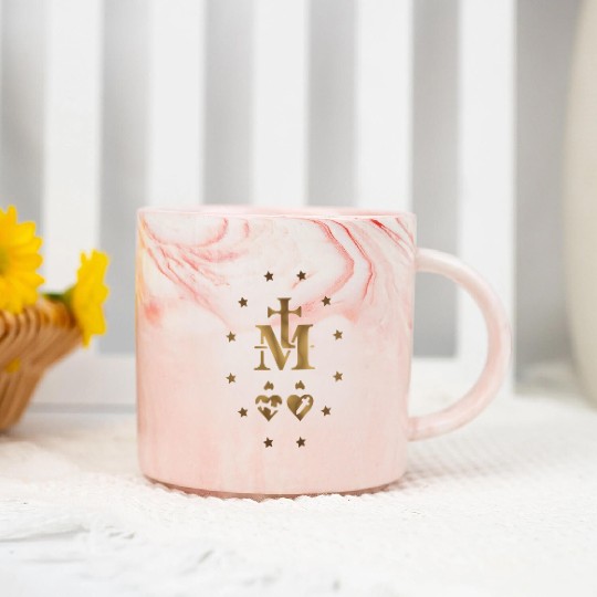 Miraculous Medal Marble Mugs