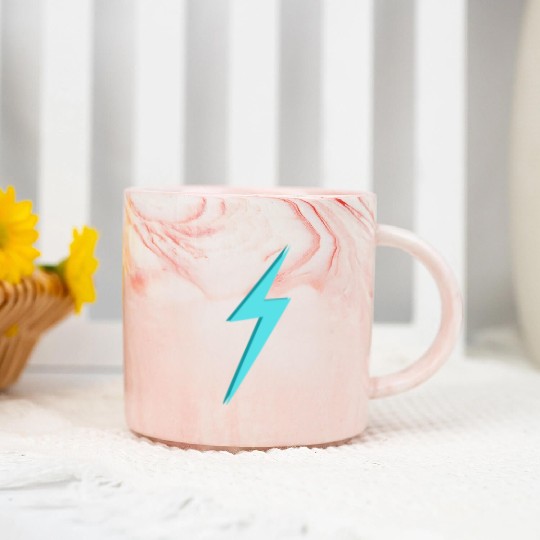 Lightning Bolt Blue Marble Mugs