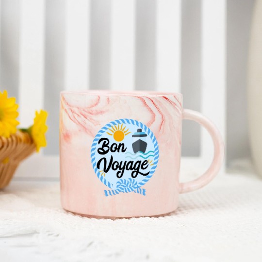 Bon Voyage Marble Mugs