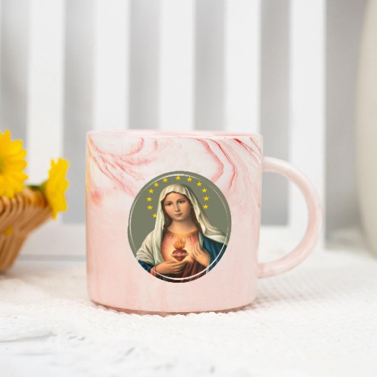 Virgin mary madonna maria ave maria catholic bibel Marble Mugs
