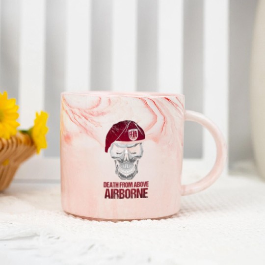 Airborne Death From Above US Army Veteran Marble Mugs