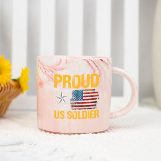 Proud Army Son Army Mom US Army Memorial Day Marble Mugs