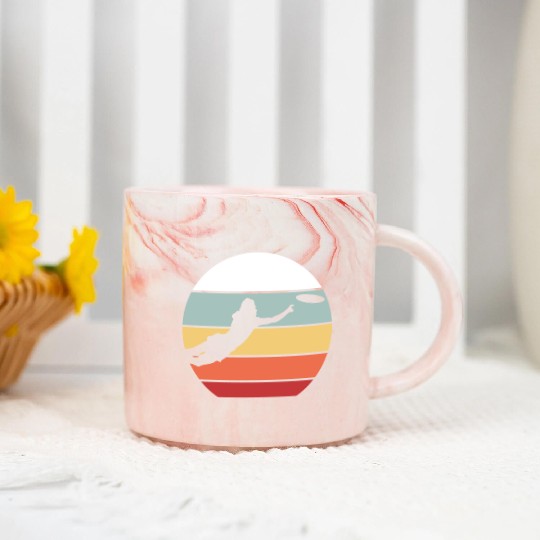 Ultimate Frisbee Retro Vintage Marble Mugs