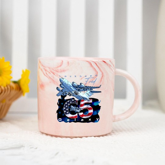 C5 Galaxy Us Air Force Aircraft Marble Mugs