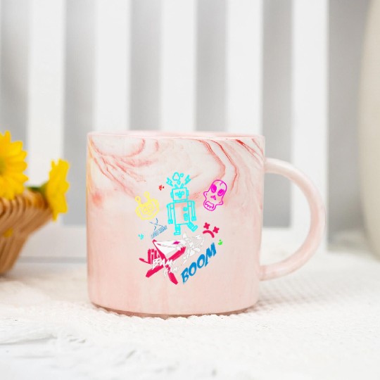 jinx arcane boom monkey Marble Mugs