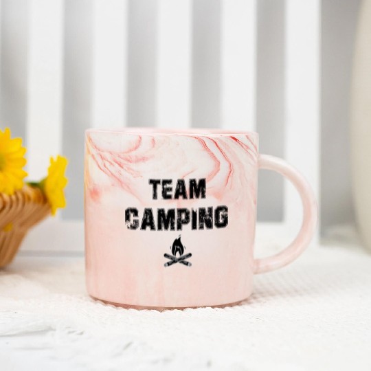 Team camping Marble Mugs