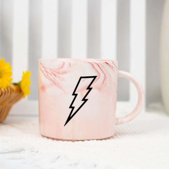 lightning, lightning bolt, bolt of light, flashing Marble Mugs