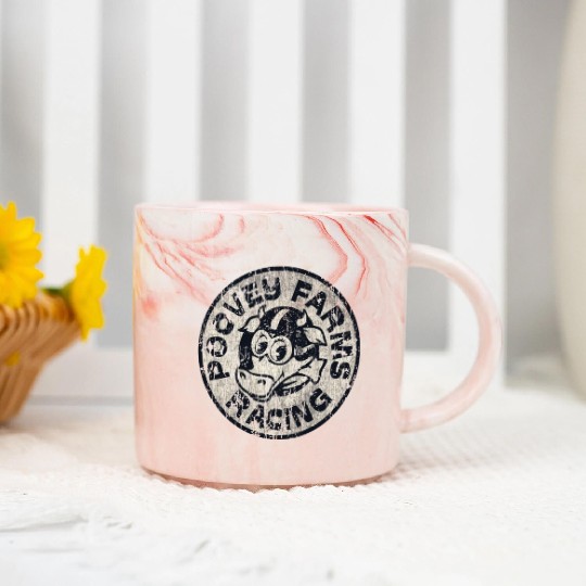 Poovey Farms Racing Vintage Marble Mugs