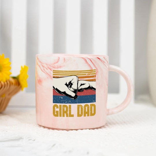 Girl Dad | Father's Day Gift | Dad Gift Marble Mugs