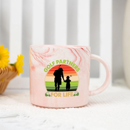 Golf Partners For Life Dad And Son Fathers Day Marble Mugs