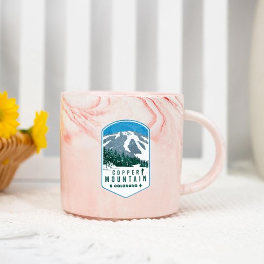 Copper Mountain Colorado Ski Marble Mugs