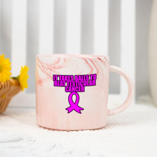 It Takes Balls To Beat Testicular Cancer 3 Marble Mugs