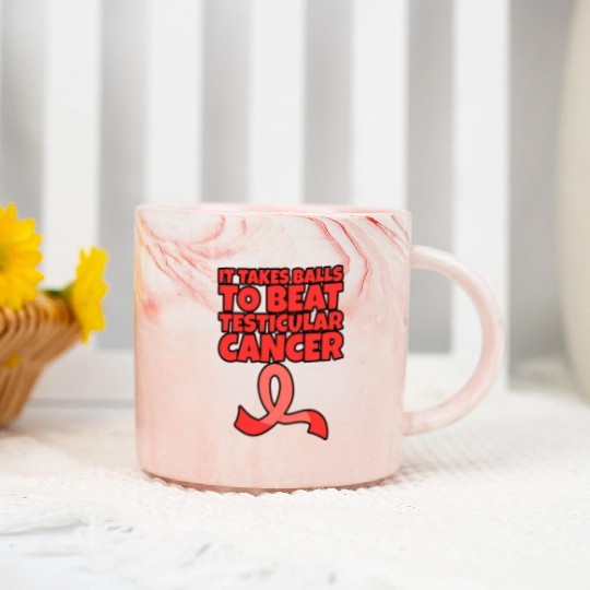 It Takes Balls To Beat Testicular Cancer Marble Mugs