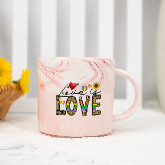 Love is Love Marble Mugs