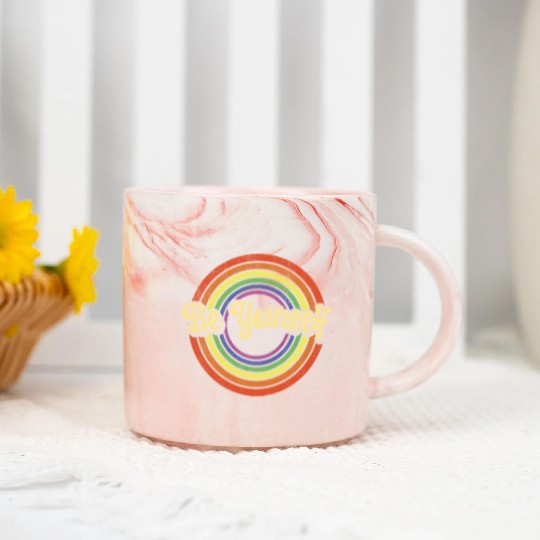 LGBTQ Pride Is You Lesbian Gay Homo Be Yourself Marble Mugs