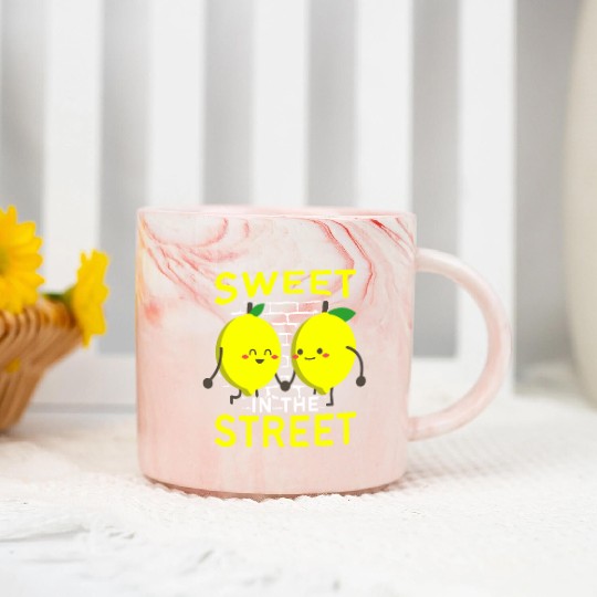 Sweet In The Street Sell Lemonade Funny Lemon Marble Mugs