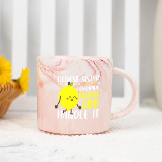 Lemon Juice Business Older Sister & Lemonade Marble Mugs