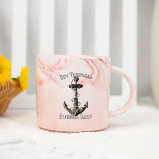 Dry Tortugas Florida Keys Vacation Nautical Anchor Marble Mugs