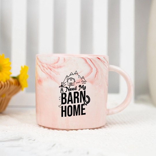 Hilarious My Barn Farming Ranch Stables Farmstead Marble Mugs